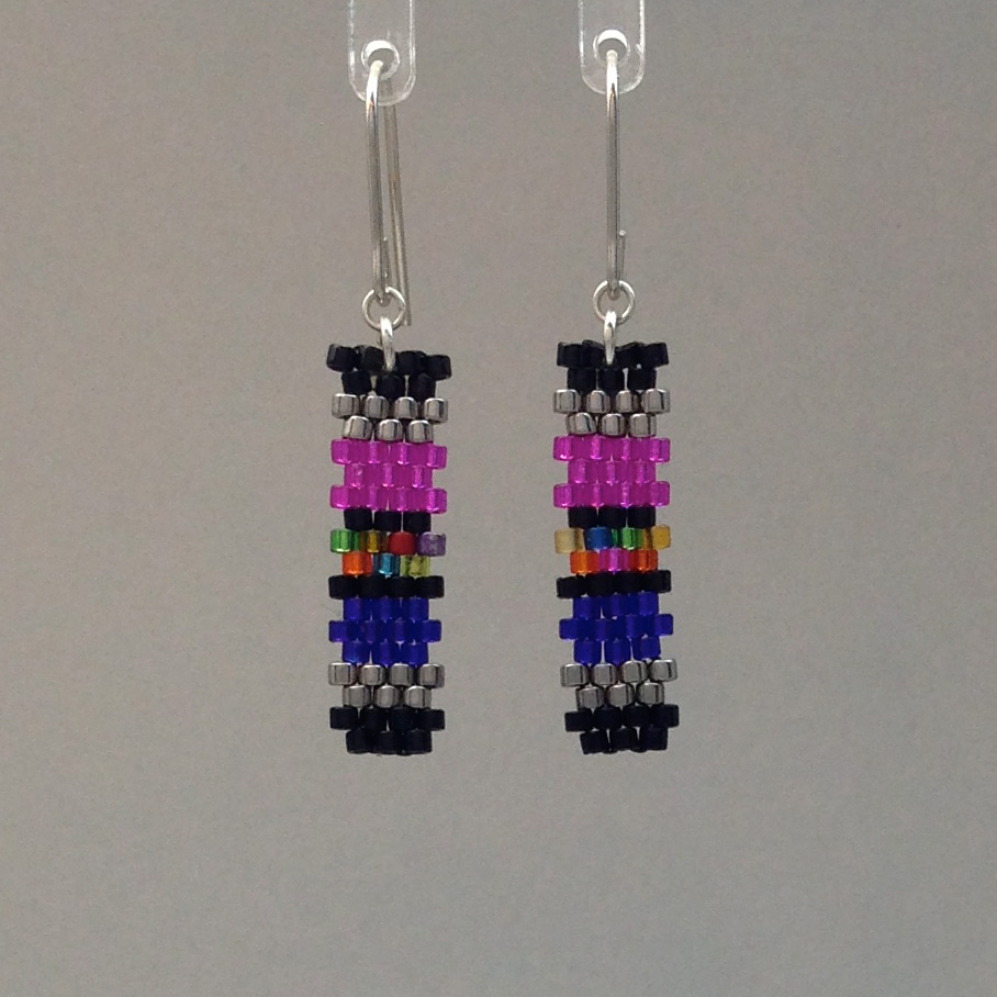 Medium Earring HotPink/Purple